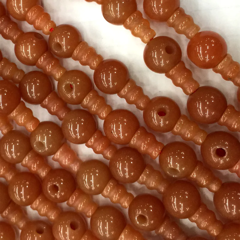 Натуральная Подлинная оранжево красная авантюрин Нефритовая пагода голова