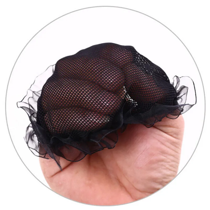 

Women Ballet Dance Skating Snoods Hair Net Bun Black Color Net Hair Bun Net for Women Ponytail Net
