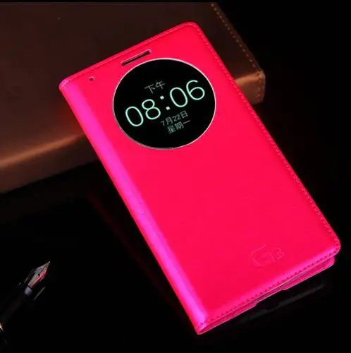 Кожаные чехлы с откидной крышкой и функцией автоматического просмотра сна для LG