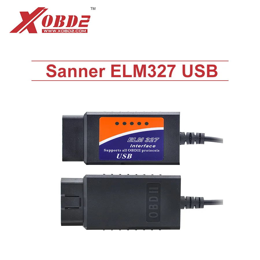 Сканер ELM327 USB V2.1 пластиковый инструмент для диагностики автомобиля OBD2 поддержка