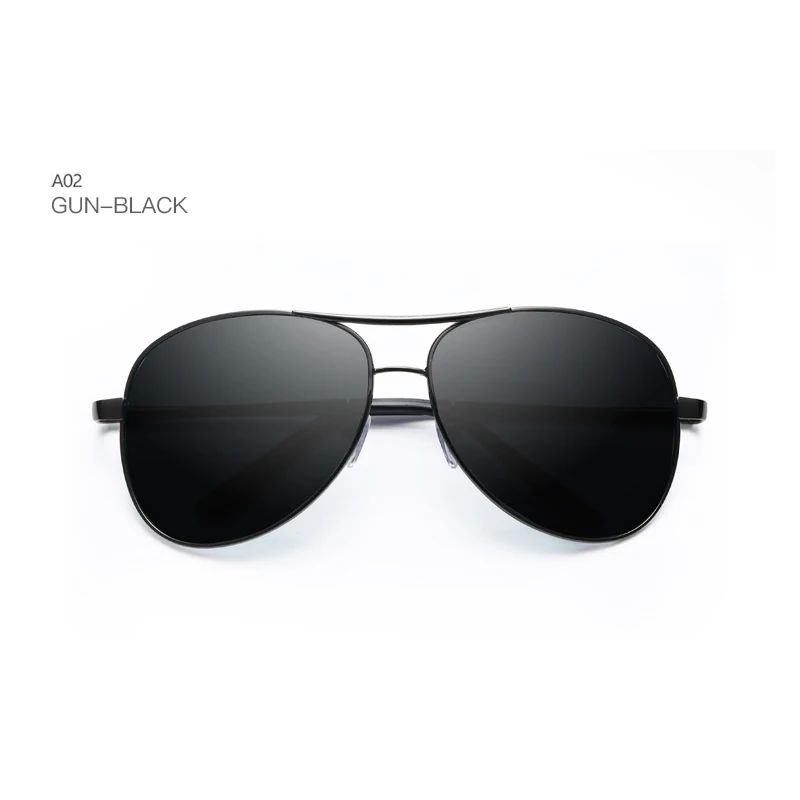 GUN-BLACK HDCRAFTER pilot Солнцезащитные очки мужские поляризованные uv400 Высокое качество Ретро винтажные мужские солнцезащитные очки поляризованные солнцезащитные очки для вождения для мужчин - Цвет линз: GUN-BLACK