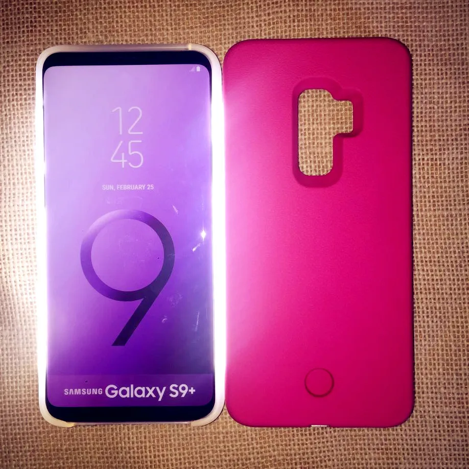 

Light Glow Phone Case For galaxy S9 Plus S10 Plus Case Photo Fill Light Artifact For Samsung S10 S9 S8 plus Selfie Mobile Shell