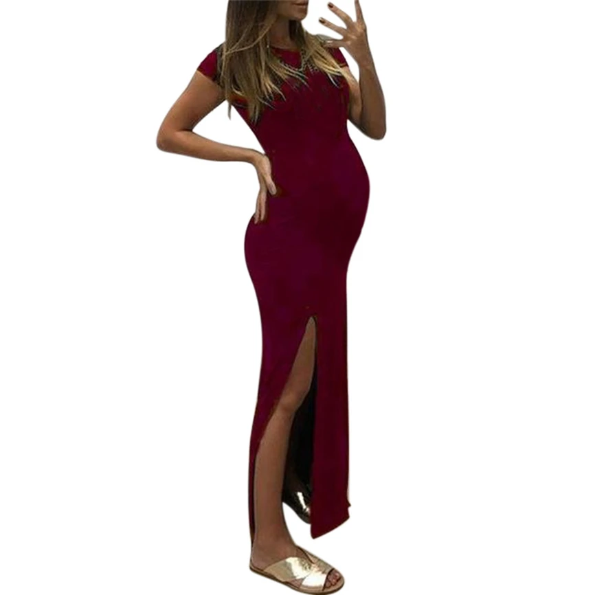 Женское облегающее платье с коротким рукавом Повседневное для беременных весна