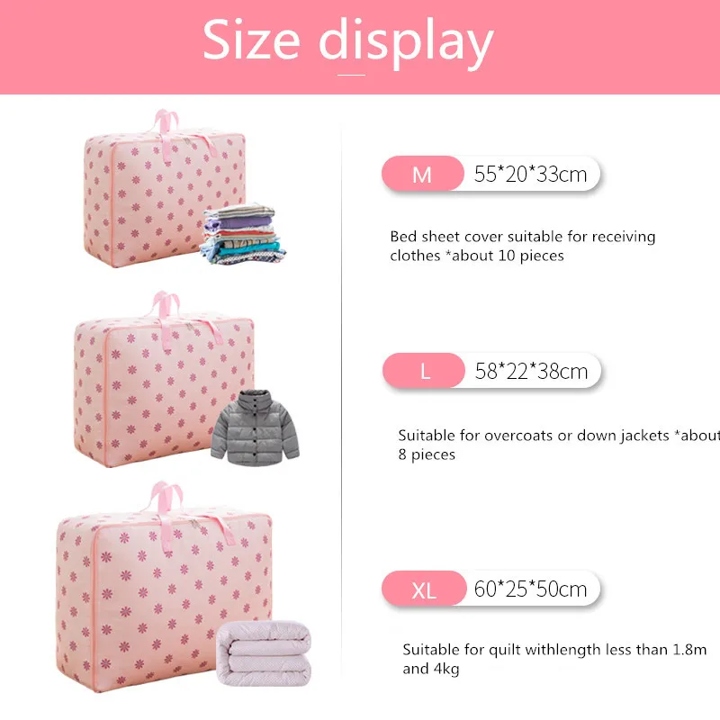 Оксфорд Одежда одеяла сумка для хранения 3 шт./компл. одежда чемоданы Органайзер