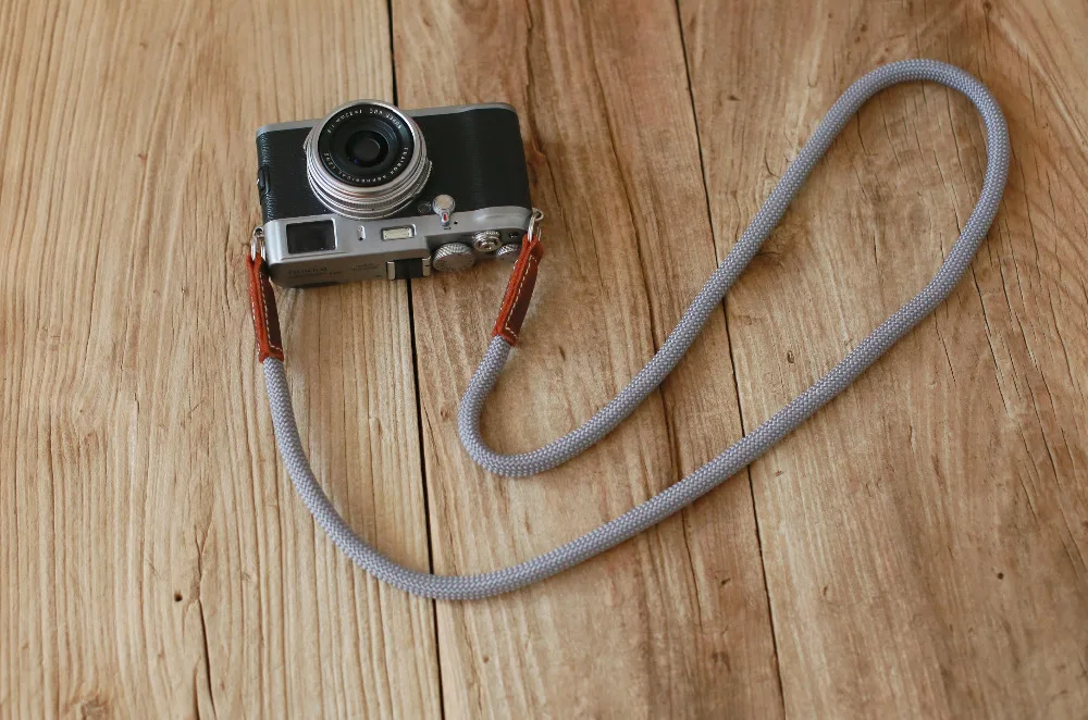 Серый трос для скалолазания 10 мм коричневая кожаная фотокамера ручной работы и