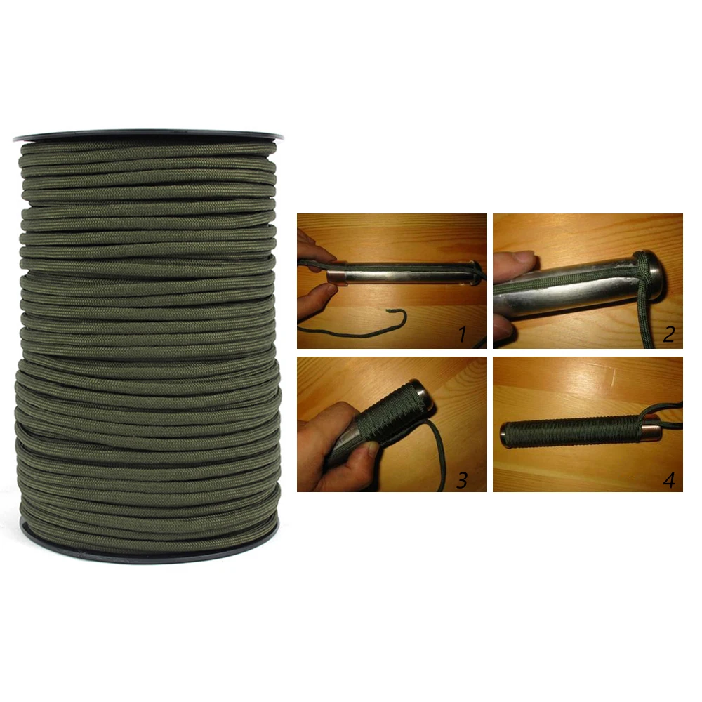 100 м 550 Тип 9 прядь Paracord парашютный канат трос выживания комплект спасательная палатка веревка для похода парашютный шнур Паракорд веревки, шнурки