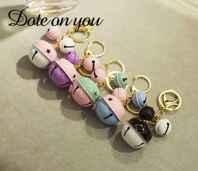 2018 New Charm Fashion Key Chain Plush Ring Bell Holder Female Bag Pendant Jewelry Women Keychain Keyring Gifts | Украшения и