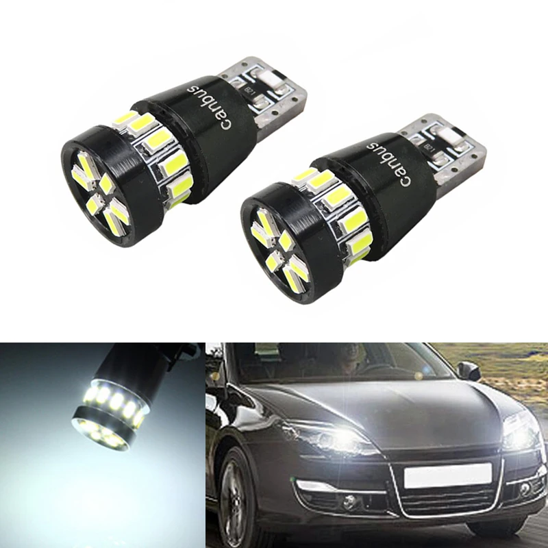 2x Canbus автомобиля 3014 SMD T10 светодиодный W5W линзы прожекторного типа авто лампа