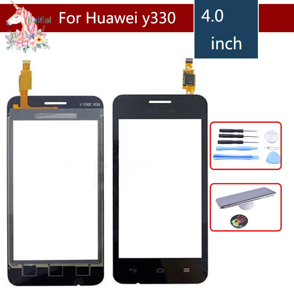 10 шт./лот для Huawei Ascend Y330 сенсорный экран Сенсорная панель Датчик дигитайзер