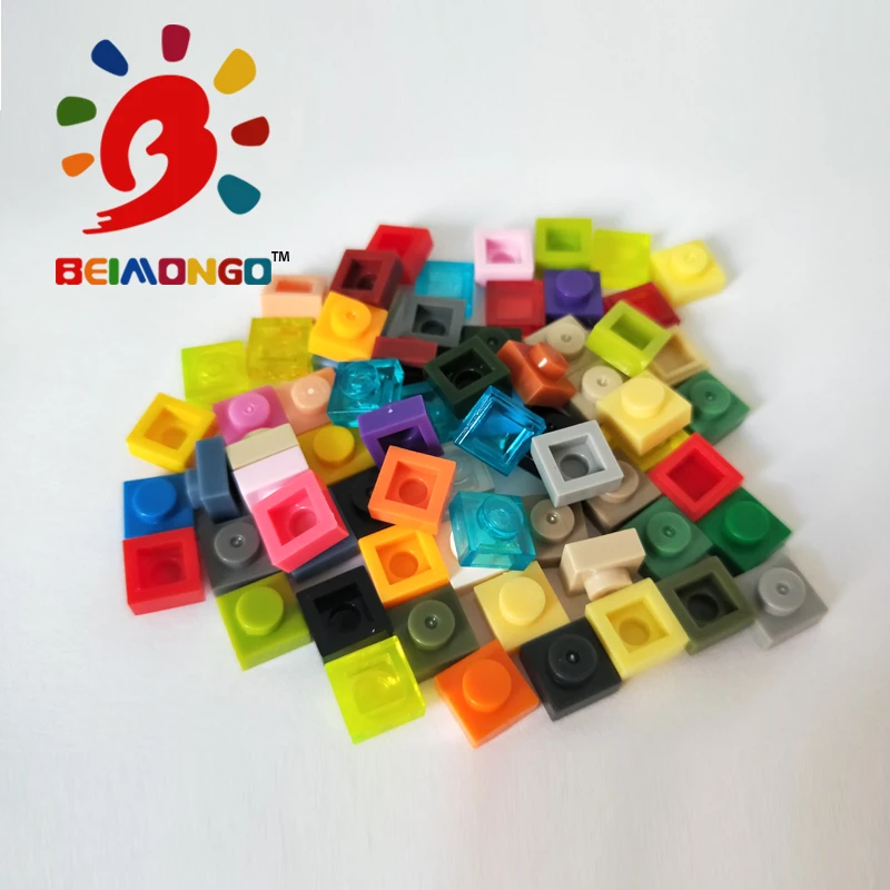 Бесплатная доставка! BEIMONGO блоки пластины 1x1 строительные 500 шт пикселей