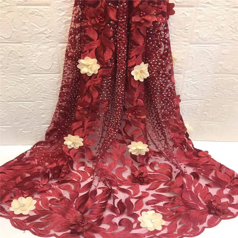 Нигерийские кружевные ткани для свадьбы 2019 африканские бусины французская