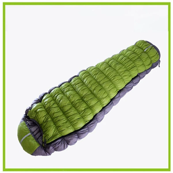600G green Caterpillar спальный мешок для взрослых мумия на открытом воздухе поход Супер тепло для мужчин женщин 90% белая утка вниз S567 - Цвет: 600G green