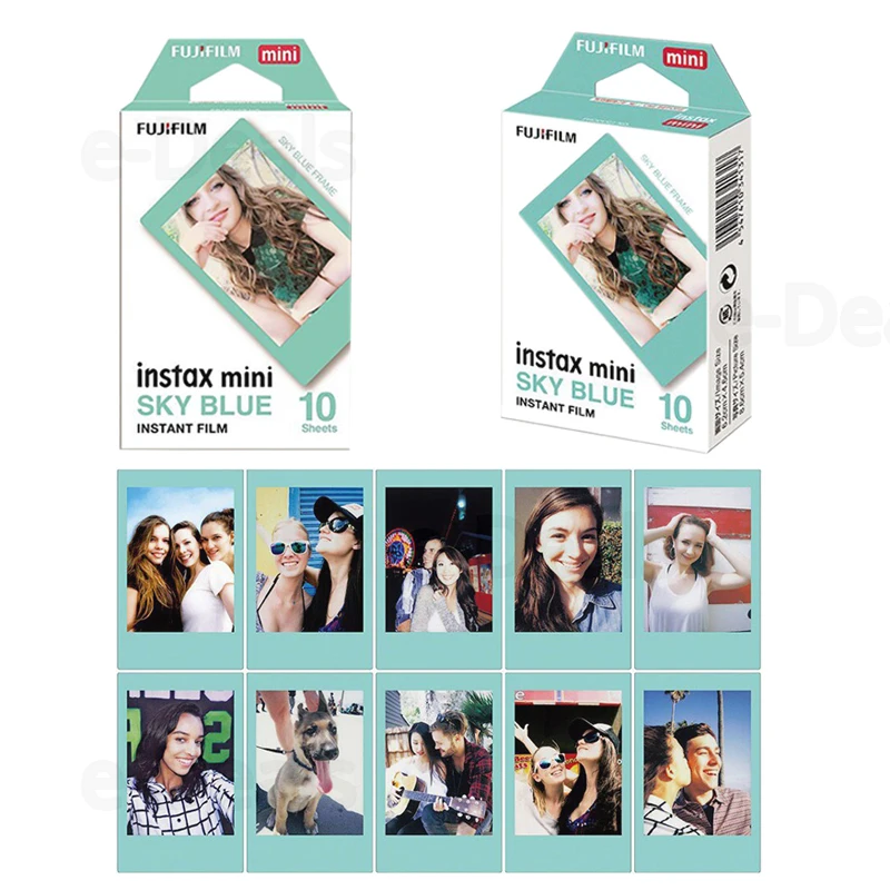 Фотобумага Fujifilm Instax Mini 30 листов синяя/черная/Розовая для принтера 9 8 + 7s 90 70 25 50s
