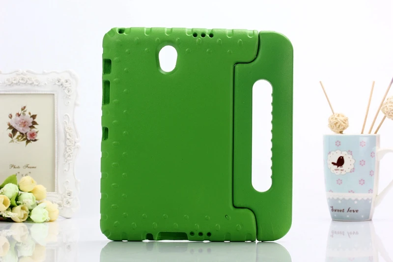 Детский чехол-подставка с ручкой EVA для samsung Galaxy Tab S 8,4 T700 T705 SM-T700 SM-T705 чехол s ручной чехол для планшета+ пленка+ ручка