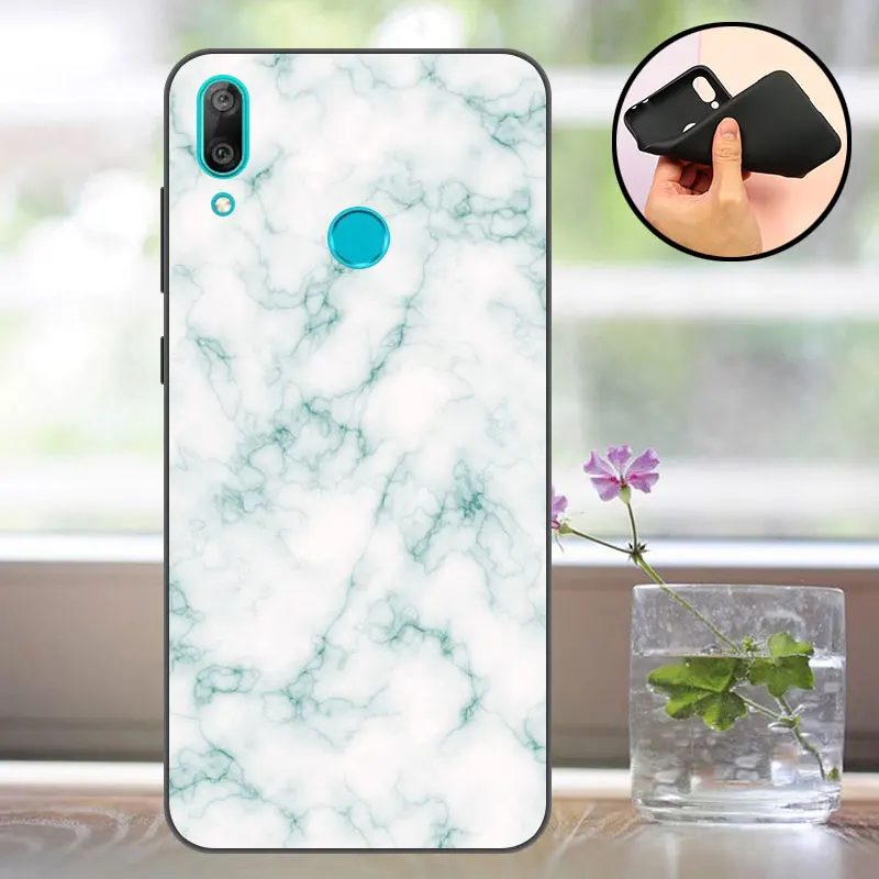 Чехол для Huawei Y6 2019 силиконовый чехол y6 Prime мягкий телефона MRD LX1 LX1F матовый
