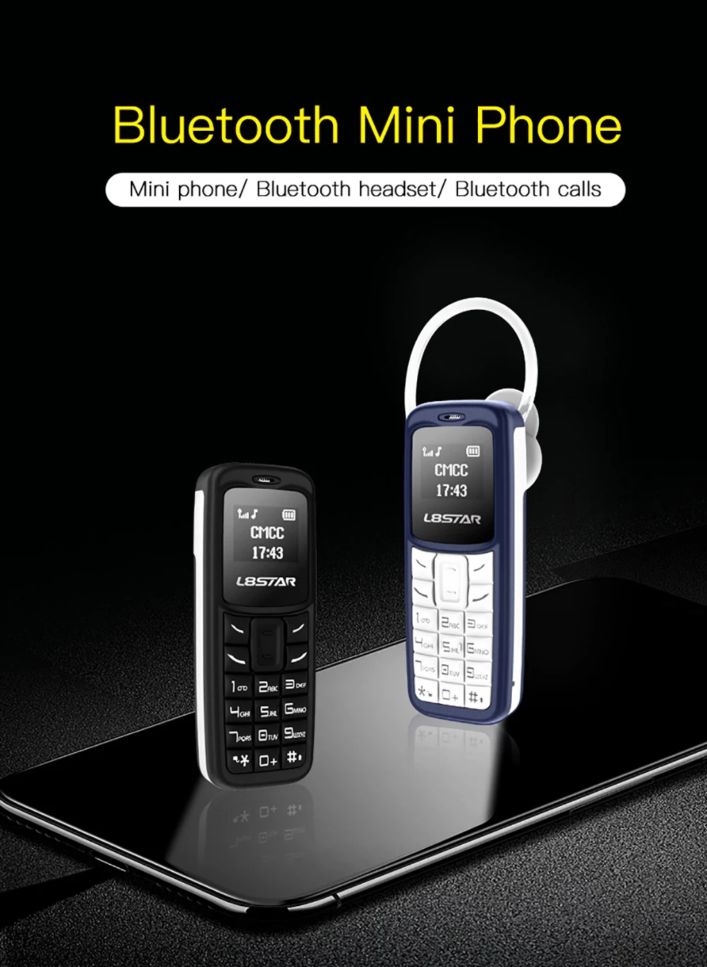 L8STAR BM30 мини телефон беспроводной Bluetooth наушники SIM+ TF карта разблокированный мобильный телефон GSM 2G/3g/4G Dialer гарнитура Мобильный с Mp3