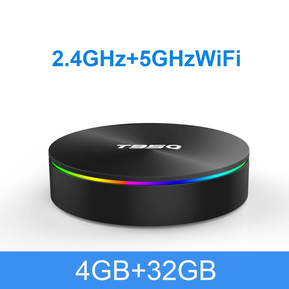 4GB32GB PULIERDE T95Q Amlogic S905X2 4 Гб 64 Гб Смарт Android 9,0 ТВ коробка Bluetooth 4,0 H2.65 4K 2,4 ГГц/5 ГГц wifi ТВ-приставка медиаплеер - Цвет: 4GB32GB