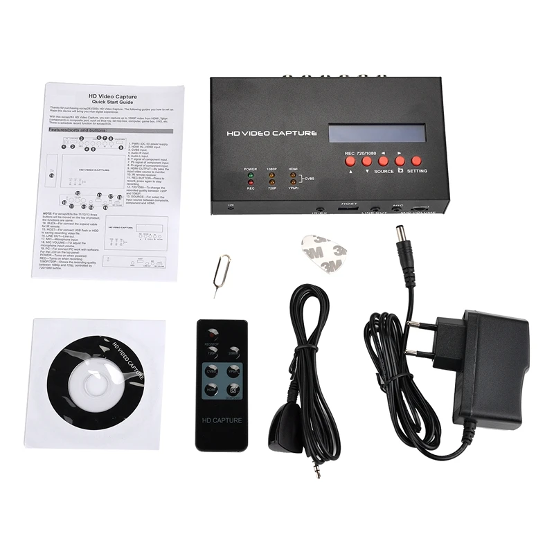 Ezcap 283S HDMI AV CVBS YPbPr коробка видеозахвата время записи по расписанию 1080P HDM видеозахвата для xbox One/360 PS3 PS4 игры