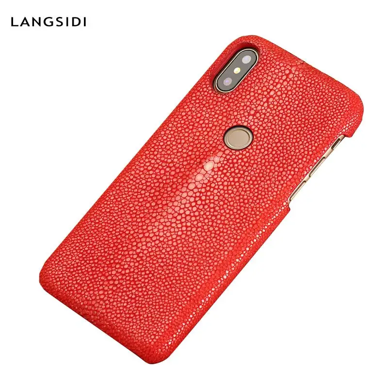 

Genuine Stingray Leather Phone Case For Xiaomi Mi 9 9T 10 Pro 9 Lite 8 A3 Cover For Redmi note 8 Pro Note 9S 8T Note 7 6 5 Plus