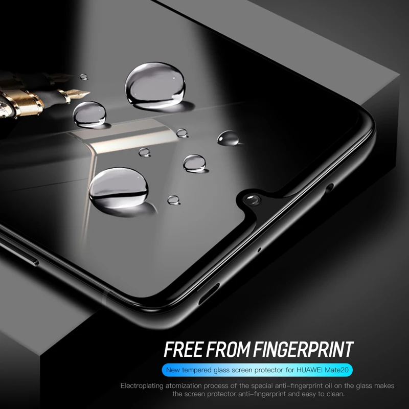 Закаленное стекло ROCK твердостью 9H для Huawei Mate 20 Pro прозрачное высокой четкости