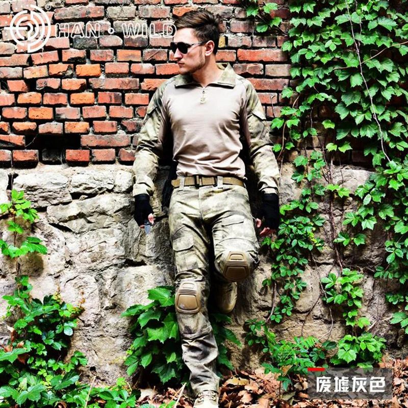 Тактический Камуфляжный костюм Ghillie армейский страйкбольный для пейнтбола одежда охоты рубашка + штаны со