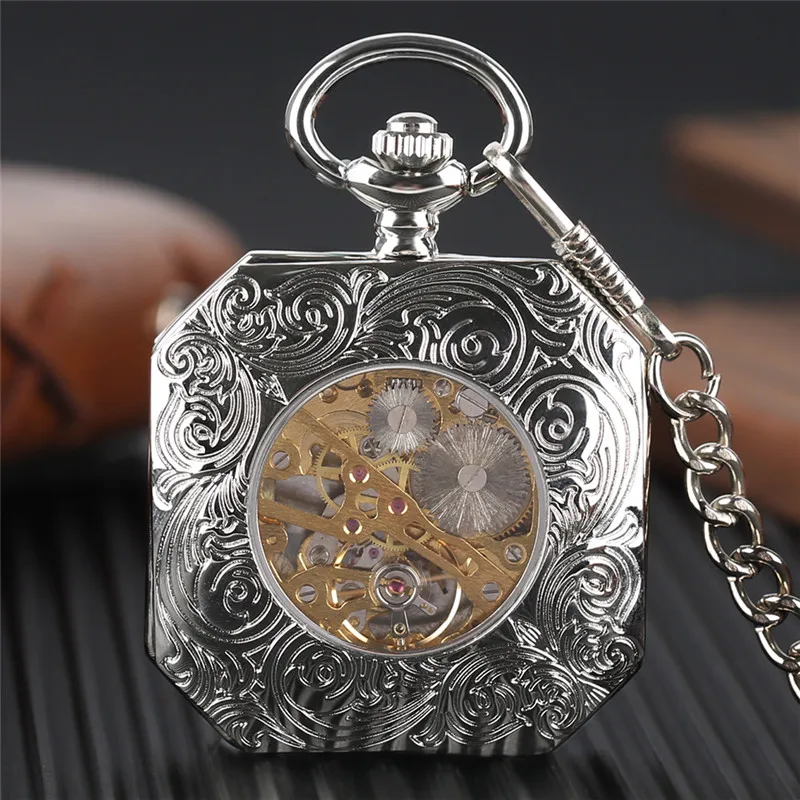 Часы YISUYA Cool Three Tiger Silver карманные часы с подвеской механические Аналоговые Ретро