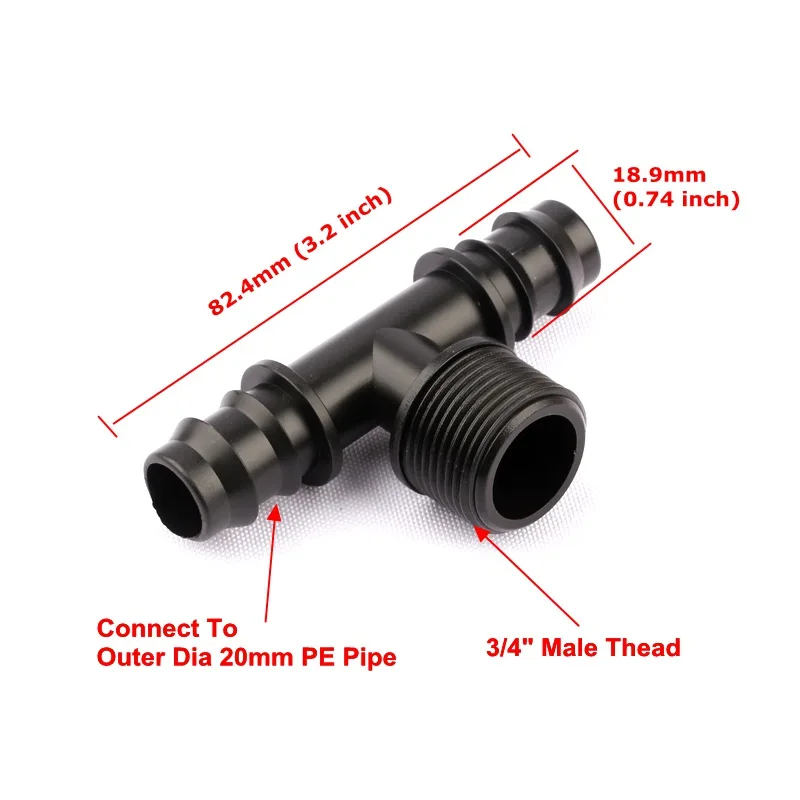 Прочный G3/4 &quot-20 полиэтиленовый Соединитель с наружной резьбой 30 шт. | Дом и сад