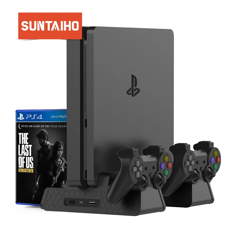 Suntaiho для PS4 Slim Pro консоль охлаждающая подставка 2 контроллера зарядное устройство 3 консоли охлаждающий вентилятор подставка станция Док-станция для Playstation 4