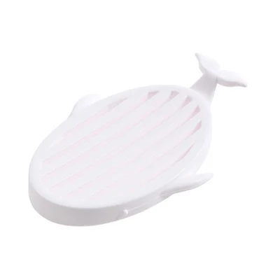 white Новая мыльница мультфильм КИТ сушилка кухонная Подставка для губки ванная комната пластиковая Нескользящая тарелка для хранения аксессуары для мыла-66959 - Цвет: white