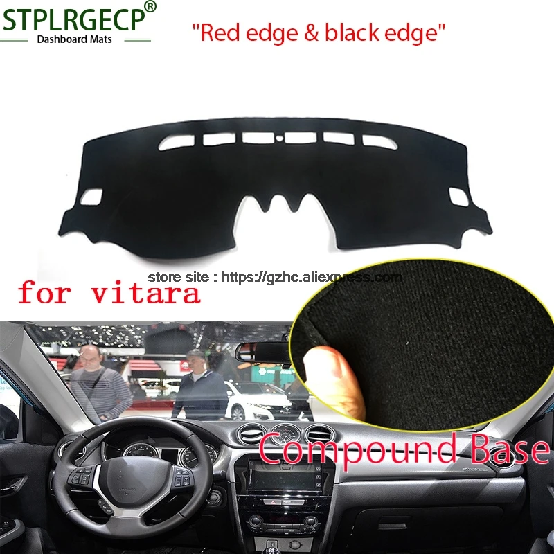 

StplrgeCP For Suzuki vitara double layer Car Dashboard Cover Avoid Light Pad Instrument Platform Dash Board Cover Sticker