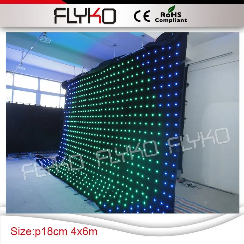 СВЕТОДИОДНЫЙ занавес p180мм светодиодный экран видения Гибкий внутренний