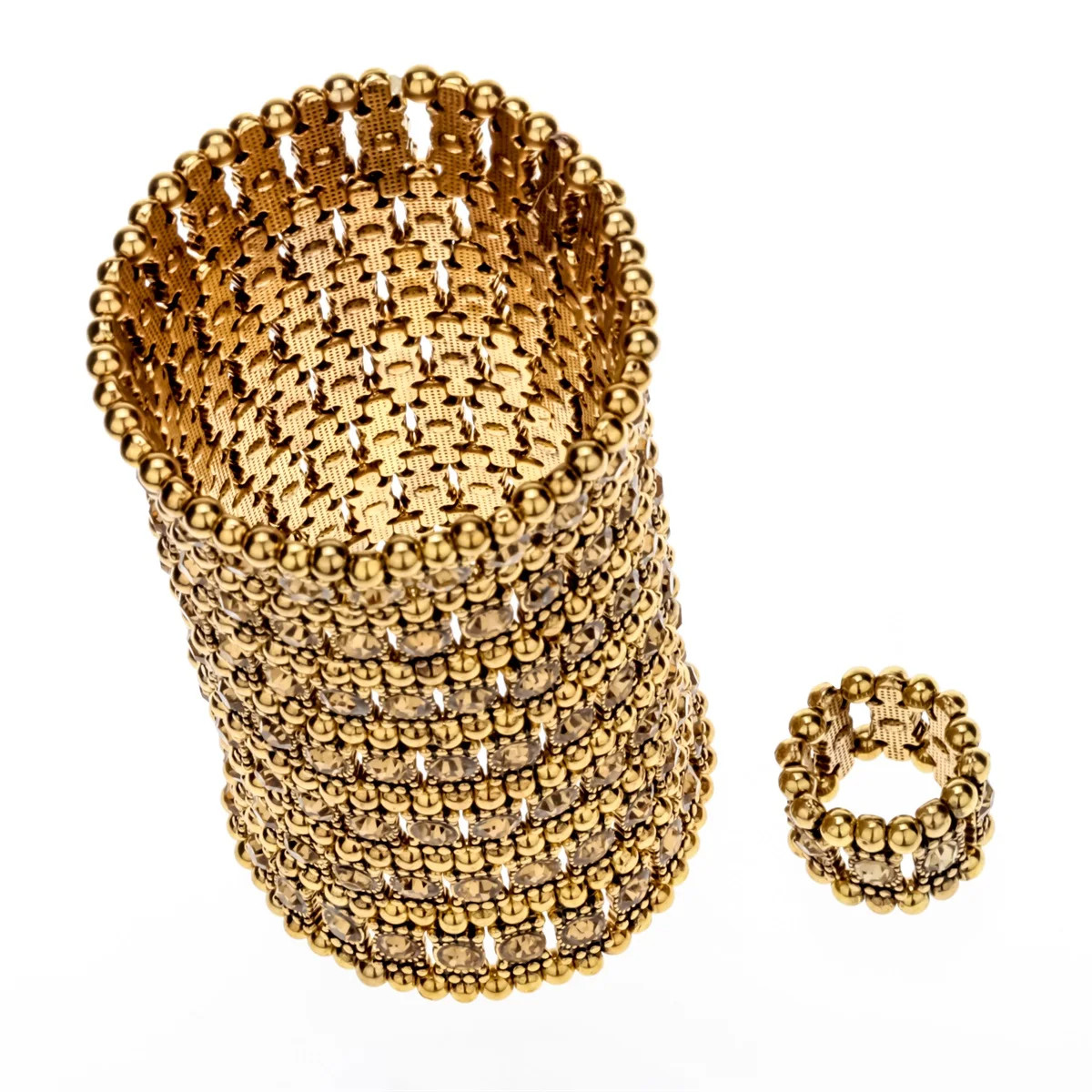 Многослойные Свадебные кольца с кристаллами B15 | Украшения и аксессуары