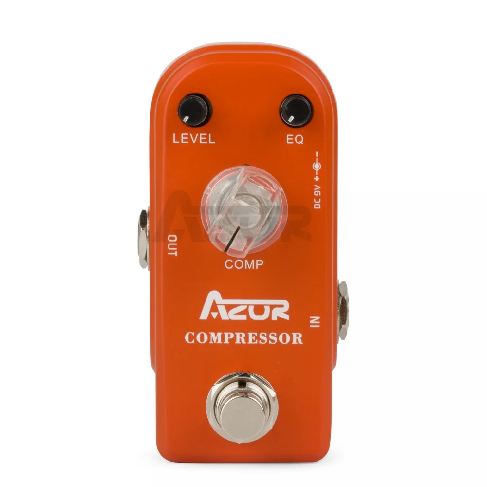AZOR AP-305 компрессор гитарный эффект педали мини алюминиевый сплав 9 В Azor Мини педаль компрессор гитарные педали Аксессуары Новые
