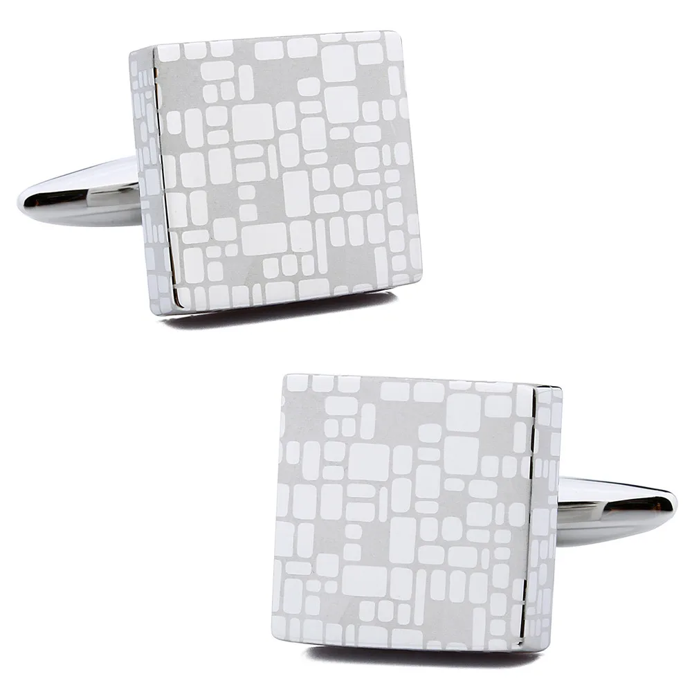 1 пара в розницу квадратный Модный Обычный металл с эмалью узор очаровательные