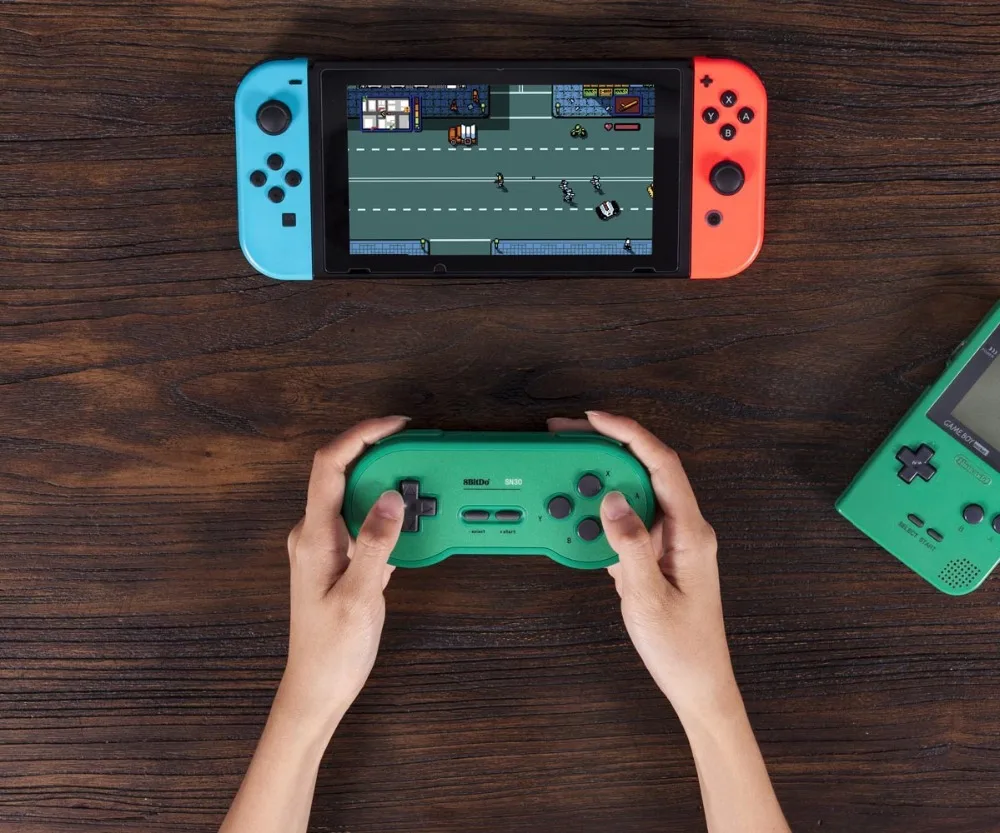 Винтажный беспроводной контроллер 8bitdo SN30 Bluetooth геймпад джойстик для консоли Nintendo