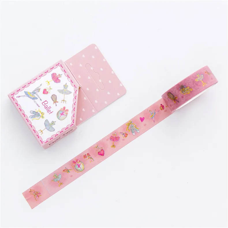 1 1 шт. Kawaii фольга васи лента Милая красочная Маскировочная лента DIY Украшение дневника Скрапбукинг наклейки креативный стационарный 02585 - Цвет: 1