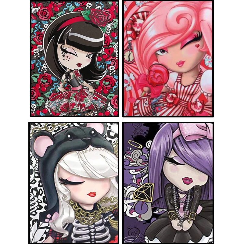 Набор для вышивки крестиком 5D сделай сам картина из страз с изображением девушки