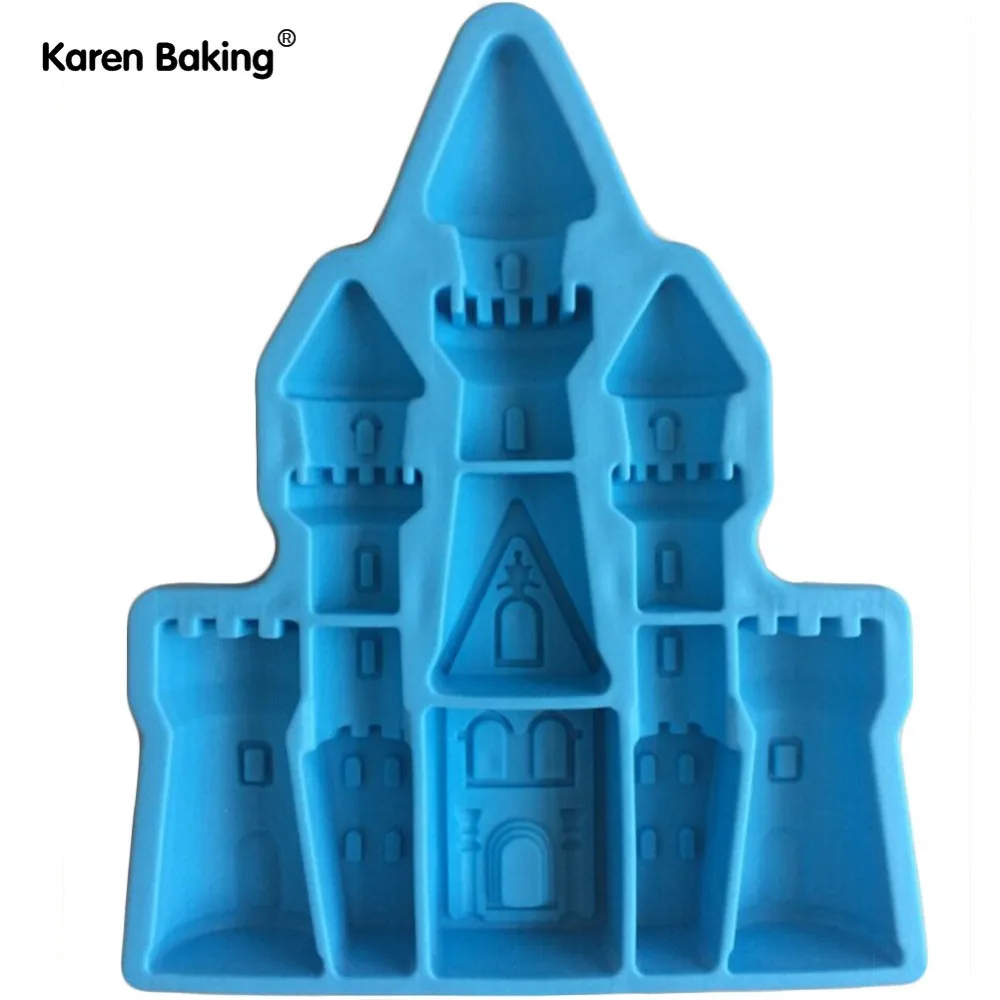 Горячая продажа форма замка силиконовая выпечки армейский Торт Помадка Сахарная