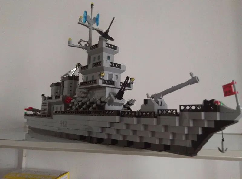 Enlighten, 970+ шт, строительные блоки, военная крейсерская модель, блоки для девочек и мальчиков, развивающие блоки, строительные игрушки для детей, подарок