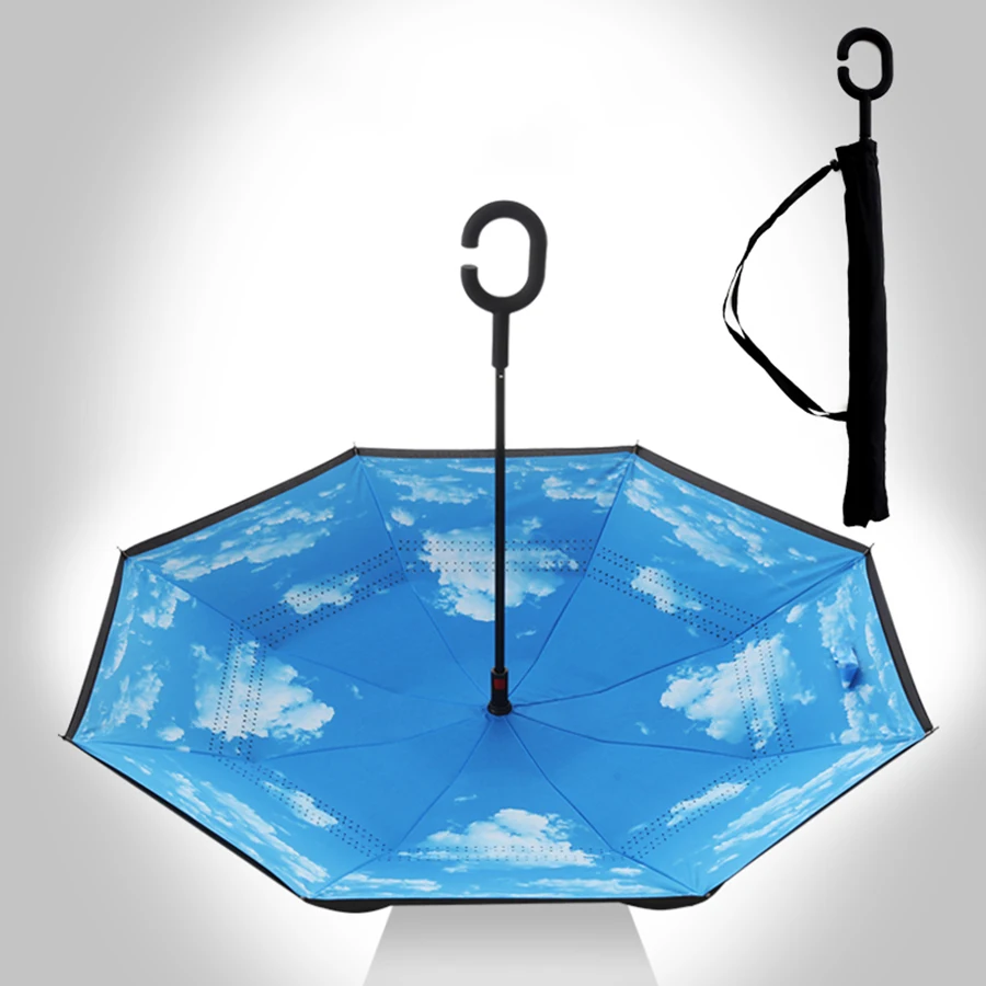 Двухслойный Зонт с защитой от дождя и солнца для сада автомобиля 50KO031 | Дом сад