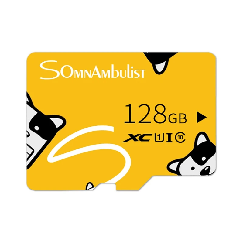 Cartoon Micro SD карта памяти 16 ГБ 32 64 Гб 128 MicroSD Max 15 МБ/с./с высокая скорость Uitra C10 желтая TF