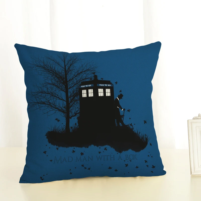 Наволочка для подушки Doctor Who 45x45 см, хлопковая льняная домашняя декоративная подушка для дивана, автомобильная спальная подушка