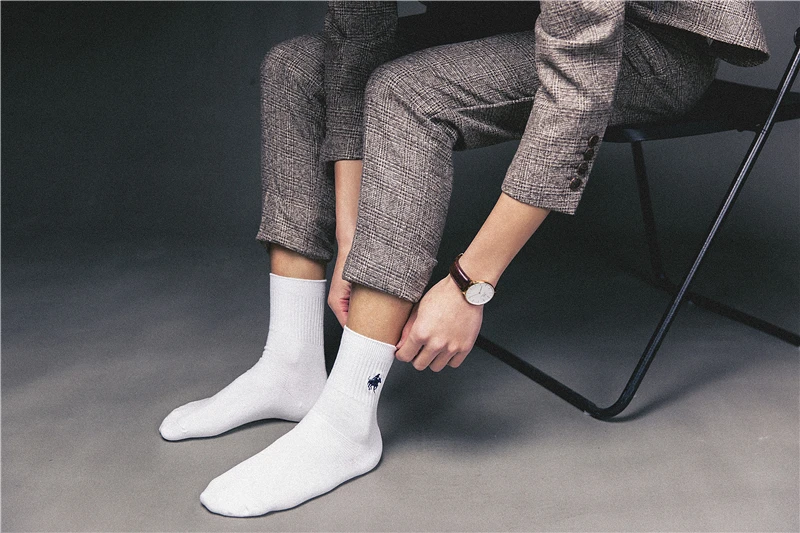 2020 Calcetines Hombre Модные мужские однотонные шелковые носки хлопковые дезодорант Sokken