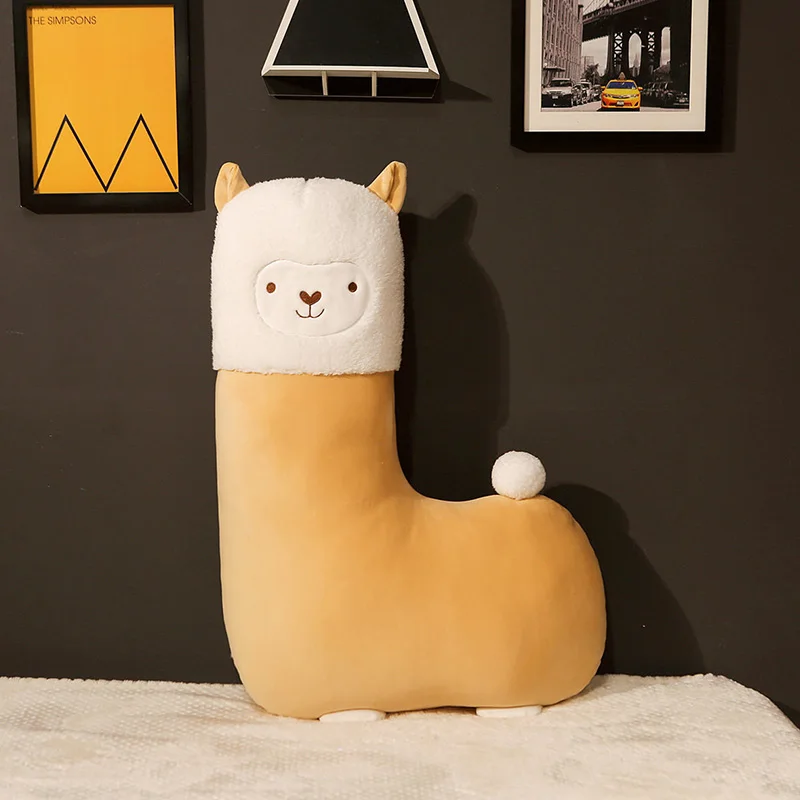 L форма пушистый Alpacasso элегантный Альпака плюшевые игрушки прекрасный чучело подушки из альпаки игрушки для детей подарок на день рождения украшение дома - Цвет: Цвет: желтый