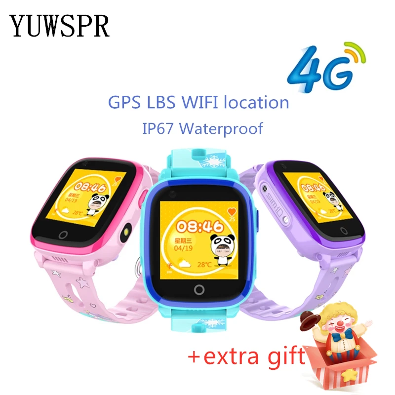 Детский gps трекер 4G Смарт часы четырехъядерный процессор видео звонок WiFi Bluetooth gps LBS местоположение заказ Детские умные часы DF33