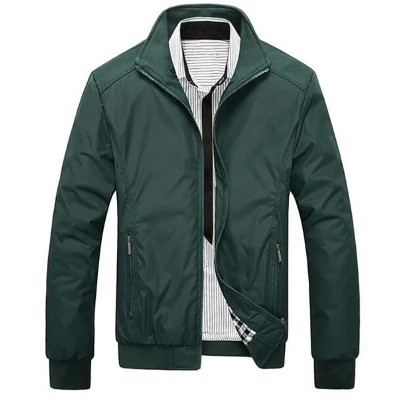 Мужская куртка весна осень пальто 2018 для среднего возраста мужская мода стоячий