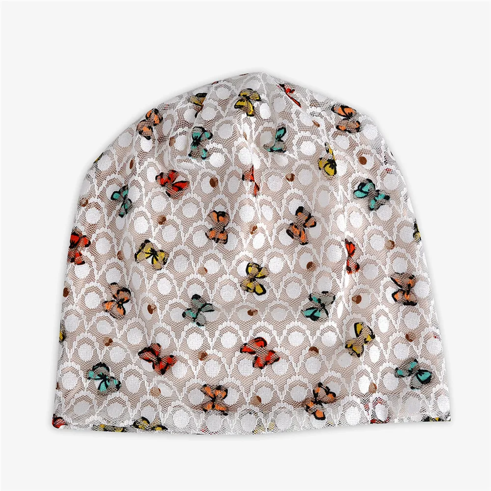 Новинка весна лето Skullies Женская цветная сетчатая дышащая Шапка тюрбан для