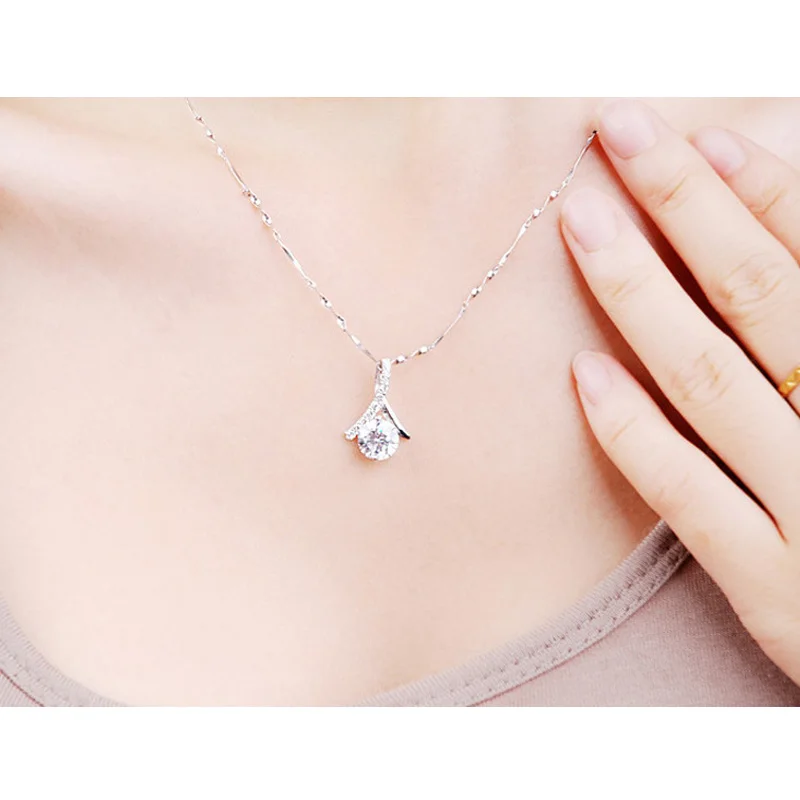 Горяч-продавая аксессуары ангел слеза сырье кристалл ожерелье женский дизайн