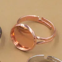 Rose Gold Plated BoYuTe, 50 шт в наборе, 7 цветов Круглый 10 мм 12 мм 14 мм 16 мм 18 мм 20 мм заготовки для колец для регулируемого кольца на кольца с кабошоном для изготовления ювелирных изделий - Цвет: Rose Gold Plated