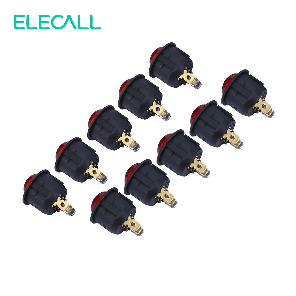 ELECALL 6A250V 10A125V KCD1-105N красная кнопка тумблер 3 Pin выключатель питания | Обустройство
